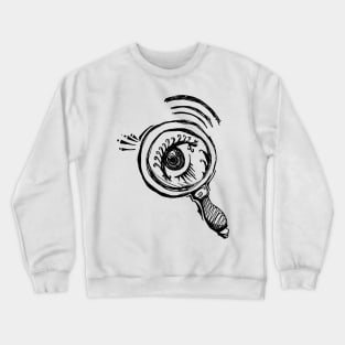 Eye Magnifying Glass Crewneck Sweatshirt